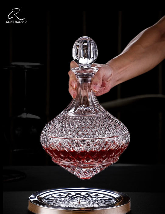 Carafe rotative de luxe en diamant taillé