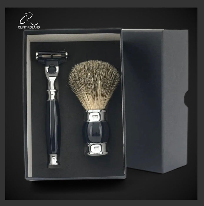 Set de regalo esencial de brocha y maquinilla de afeitar