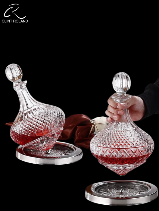 Carafe rotative de luxe en diamant taillé