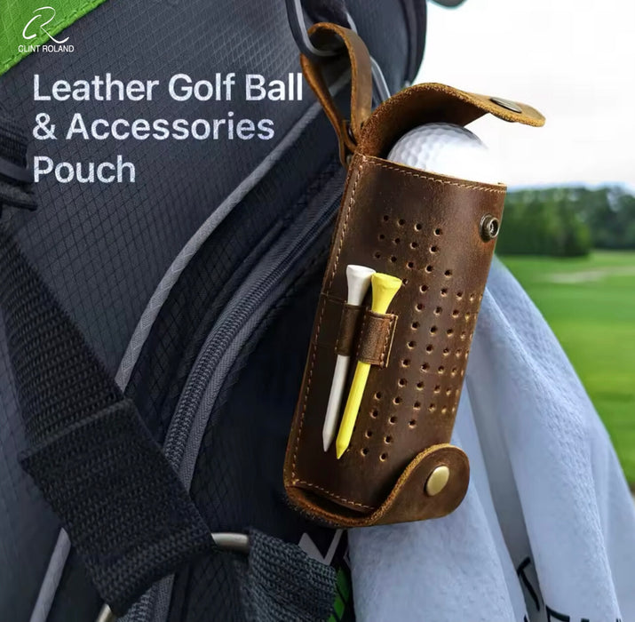 Leather Golf Ball Waist Pouch