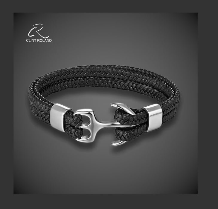 Luxury Leather Anchor Bracelet