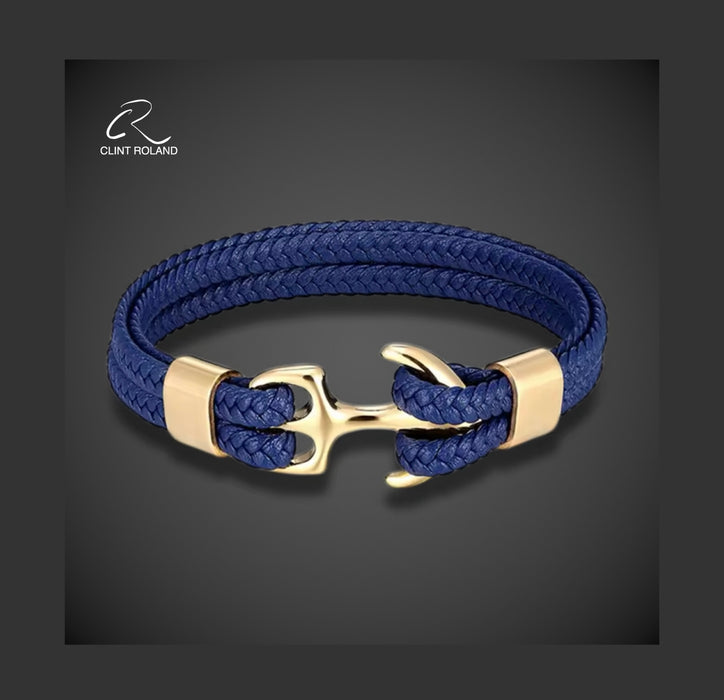 Luxury Leather Anchor Bracelet