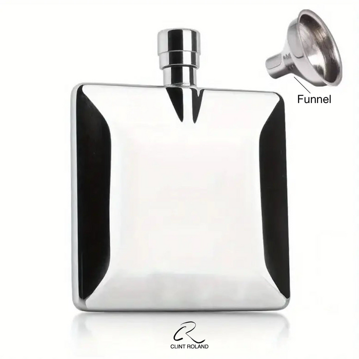Ultra Thin Elegant Chrome Pocket Flask