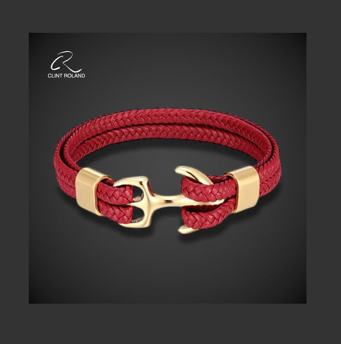 Luxury Leather Anchor Bracelet