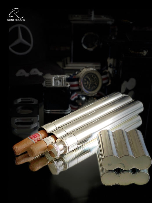 Triple Tubed - Cigar and Liquid Pocket Flask