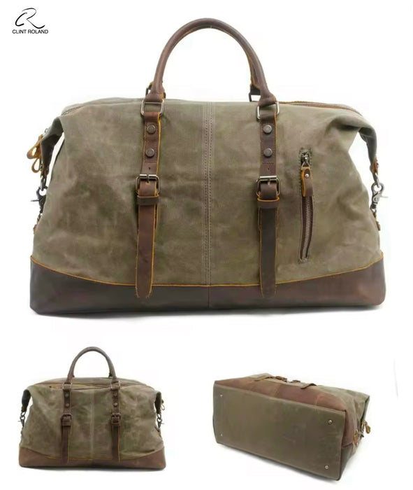Sac fourre-tout Safari en toile/cuir