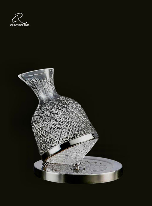 Carafe à décanter rotative en cristal élégante