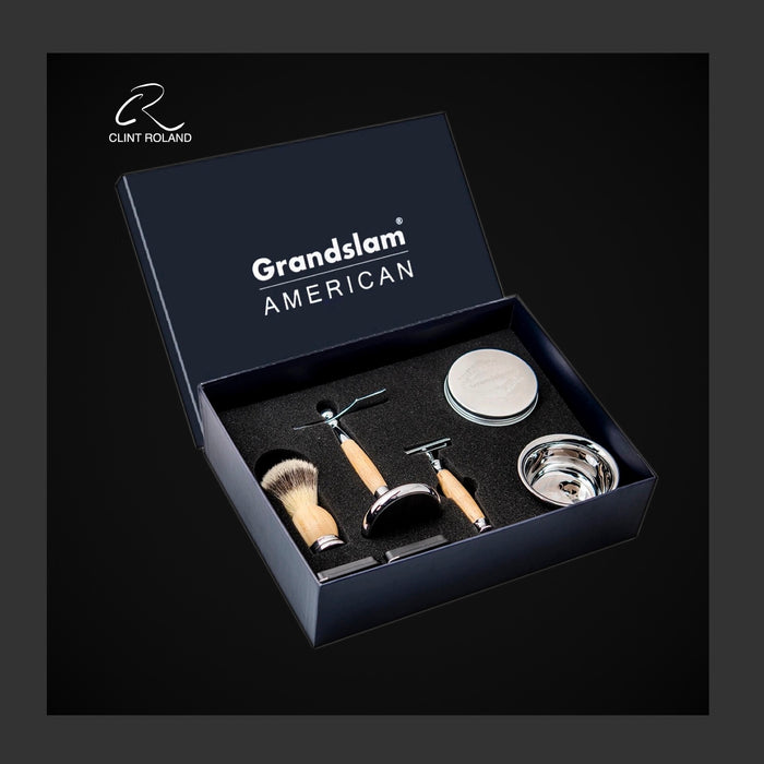 MAQUILLAJE DE AFEITAR VINTAGE GRANDSLAM -BAMBÚ NATURAL- SET DE REGALO