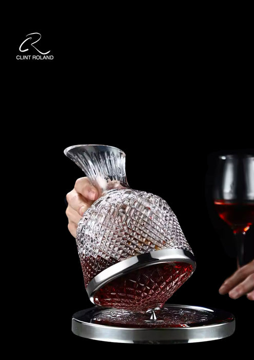 Carafe à décanter rotative en cristal élégante