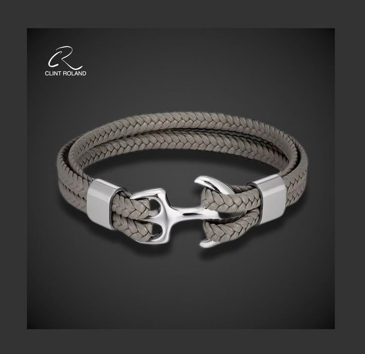 Luxury Leather Anchor Bracelet