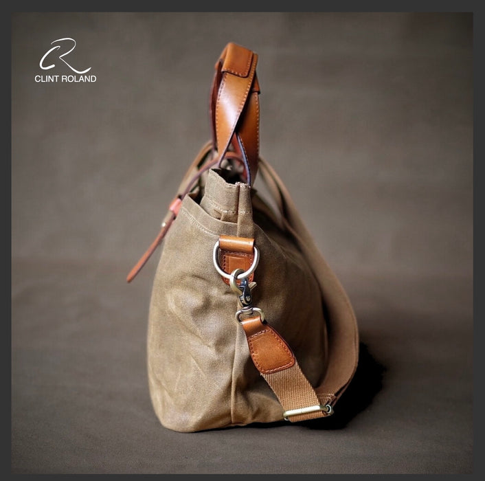 Canvas and Leather Tote Bag