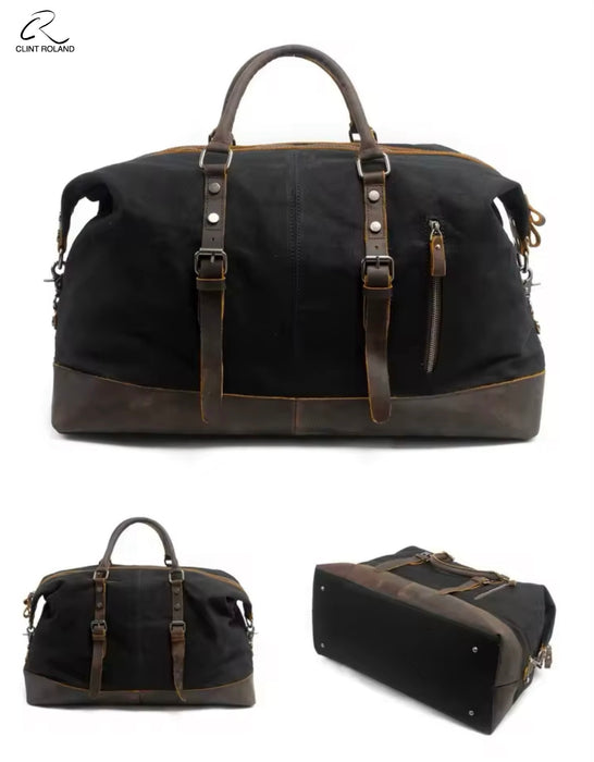 Sac fourre-tout Safari en toile/cuir