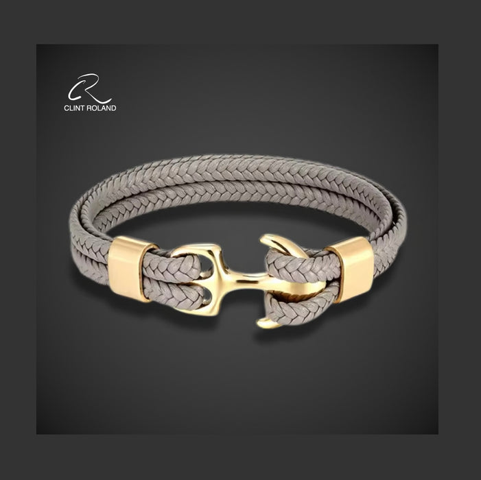 Luxury Leather Anchor Bracelet