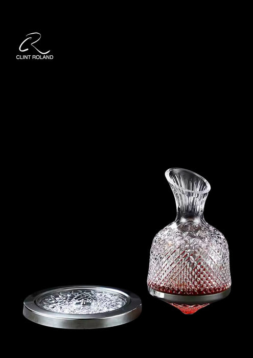 Carafe à décanter rotative en cristal élégante