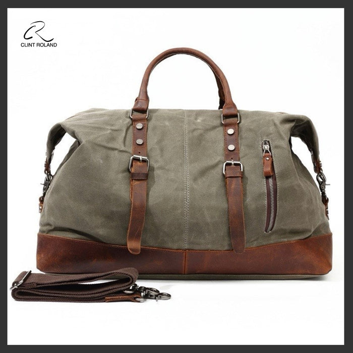Sac fourre-tout Safari en toile/cuir