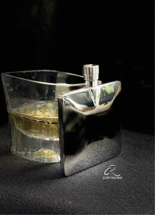 Ultra Thin Elegant Chrome Pocket Flask