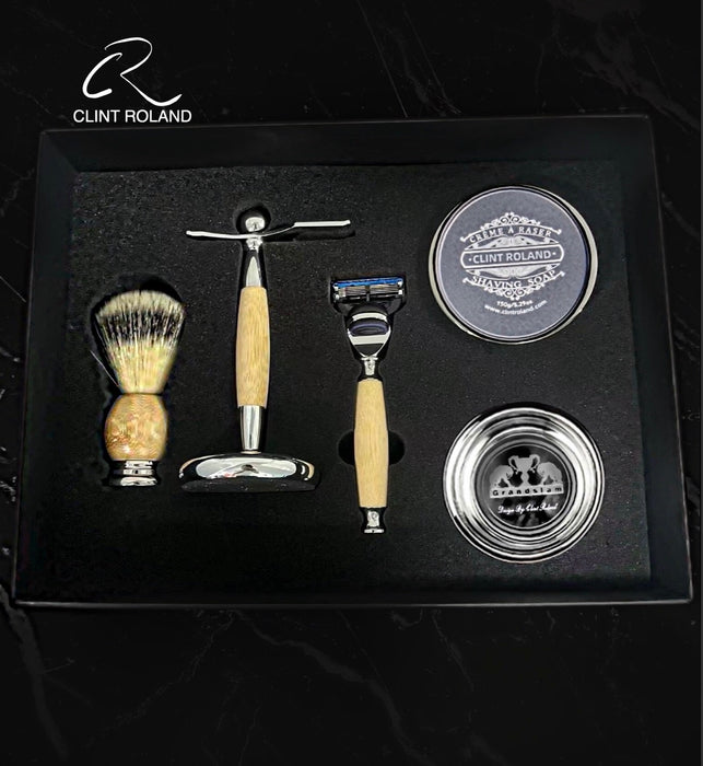 MAQUILLAJE DE AFEITAR VINTAGE GRANDSLAM -BAMBÚ NATURAL- SET DE REGALO