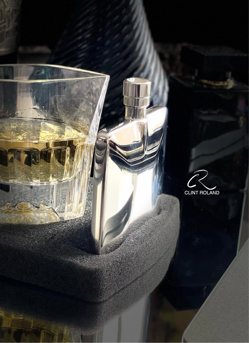 Ultra Thin Elegant Chrome Pocket Flask