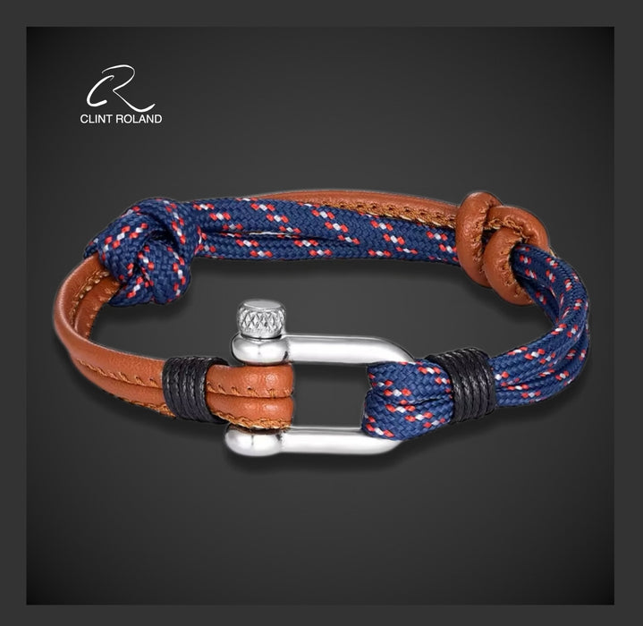 Nautical Bracelet with Shackle Clasp