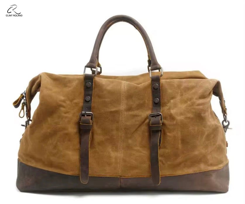 Sac fourre-tout Safari en toile/cuir