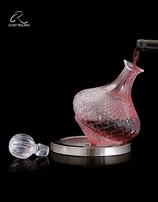 Carafe rotative de luxe en diamant taillé