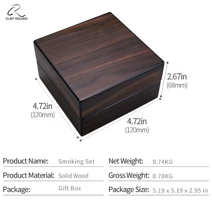 Retro Merbau Wood Small Foldable Cigar Ashtray