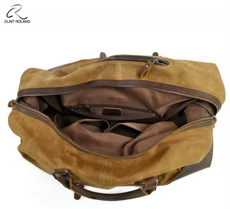 Sac fourre-tout Safari en toile/cuir