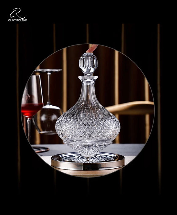 Carafe rotative de luxe en diamant taillé