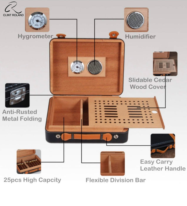 Premium Handcrafted Cedarwood Cigar Humidor