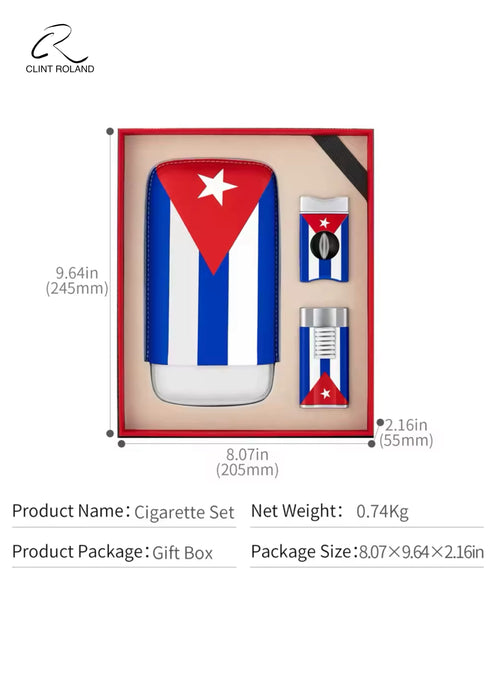 Cuban Flag Cigar Gift Set