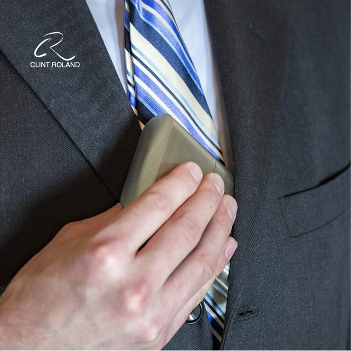 Estuche doble para puros y frasco para líquidos