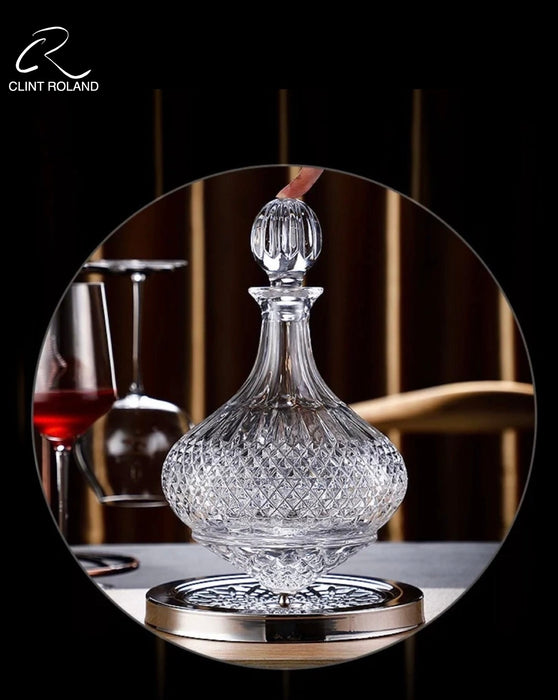 Carafe rotative de luxe en diamant taillé