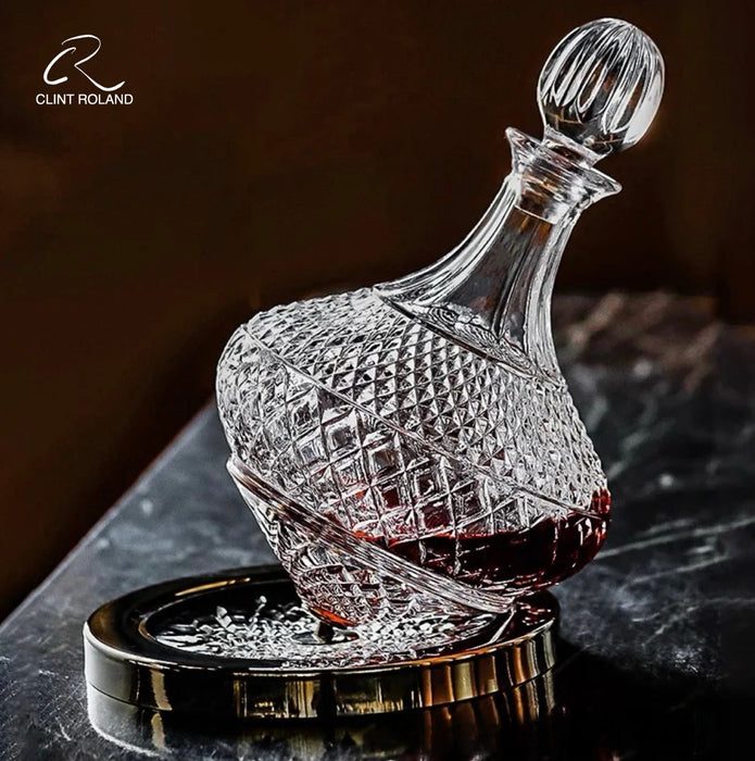 Carafe rotative de luxe en diamant taillé