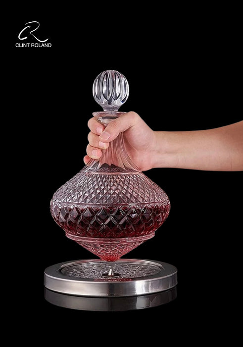 Carafe rotative de luxe en diamant taillé