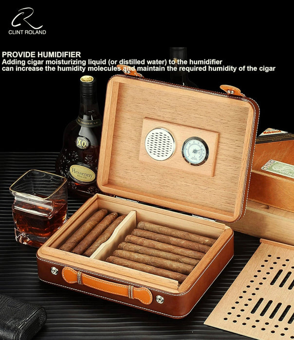 Premium Handcrafted Cedarwood Cigar Humidor