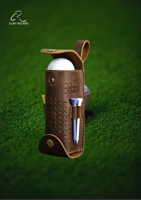 Leather Golf Ball Waist Pouch