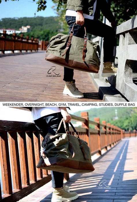 Sac fourre-tout Safari en toile/cuir