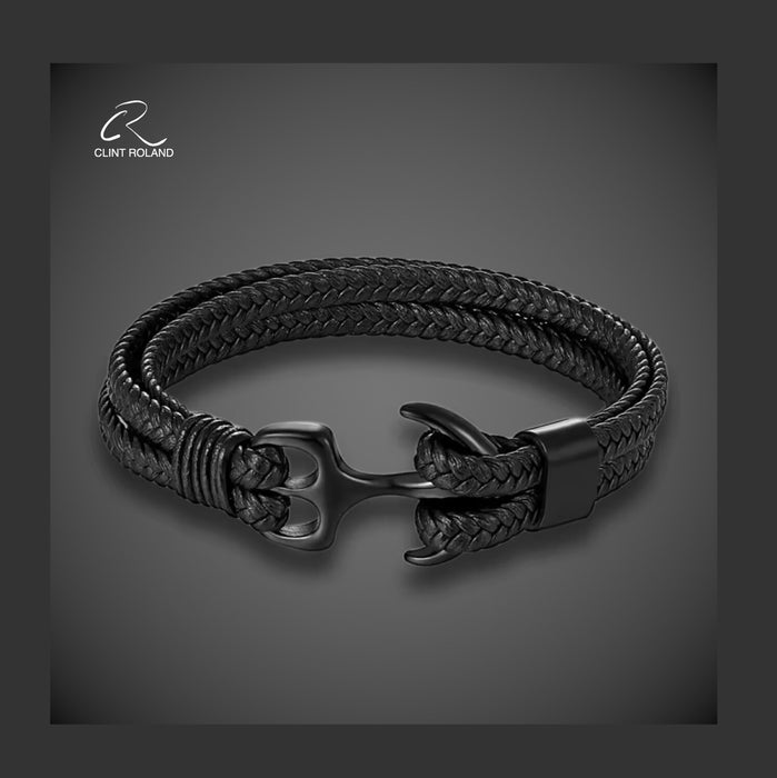 Luxury Leather Anchor Bracelet