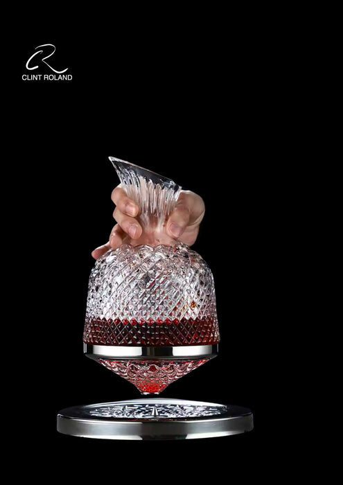 Carafe à décanter rotative en cristal élégante