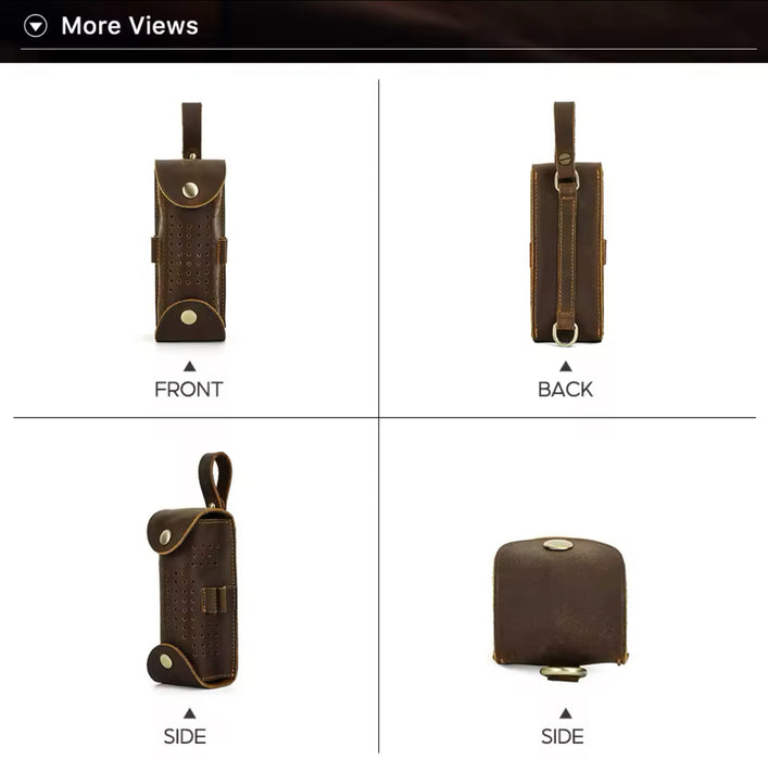 Leather Golf Ball Waist Pouch