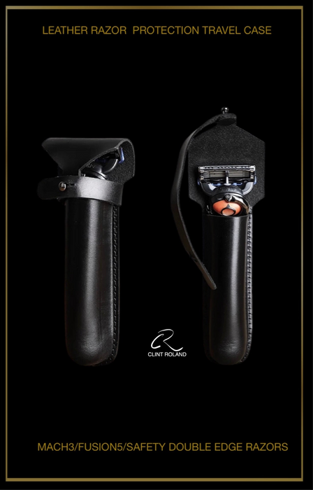 ETUI DE PROTECTION POUR RASOIR EN CUIR