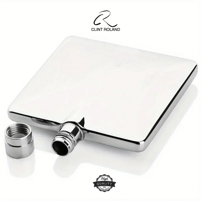 Ultra Thin Elegant Chrome Pocket Flask
