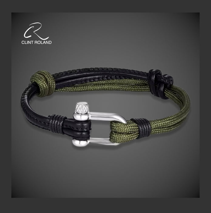 Nautical Bracelet with Shackle Clasp