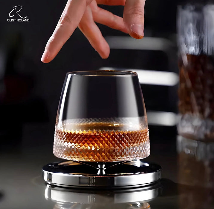 Rotating Whiskey  Glass