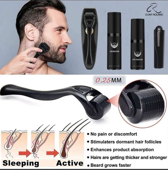 KIT DE POUSSE DE BARBE DERMA NEEDLE ROLLER