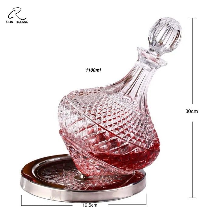 Carafe rotative de luxe en diamant taillé