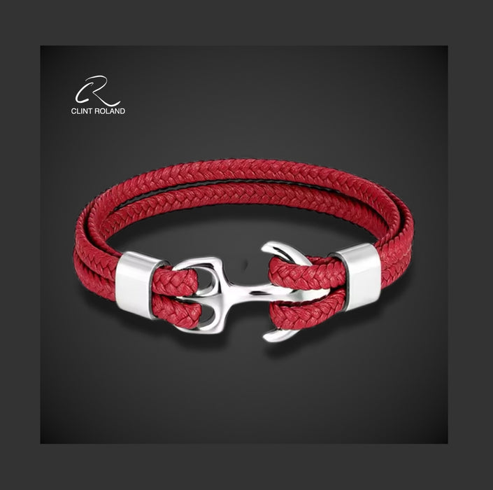 Luxury Leather Anchor Bracelet