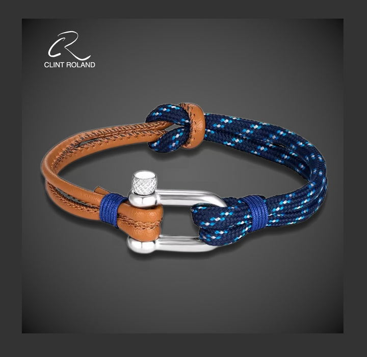 Nautical Bracelet with Shackle Clasp