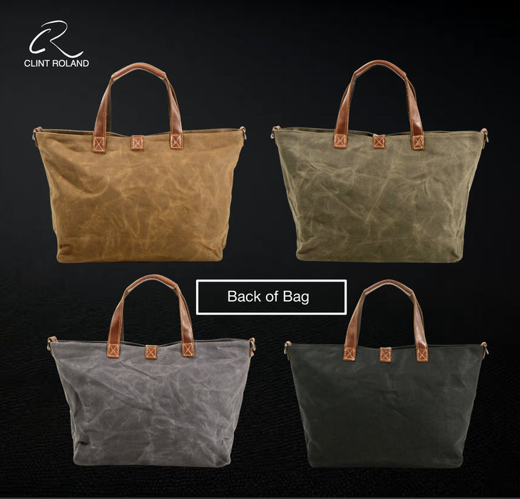 Canvas and Leather Tote Bag