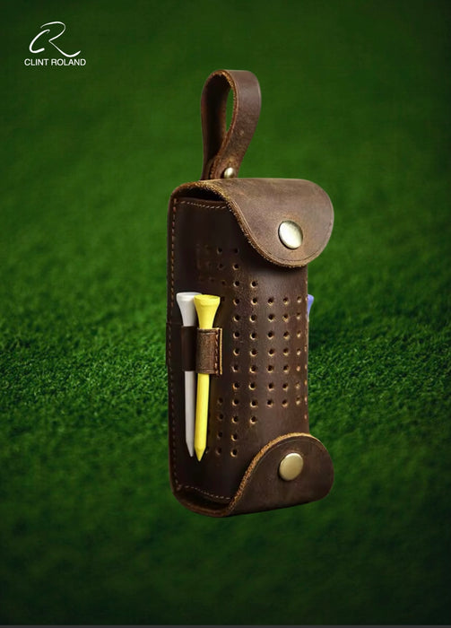 Leather Golf Ball Waist Pouch